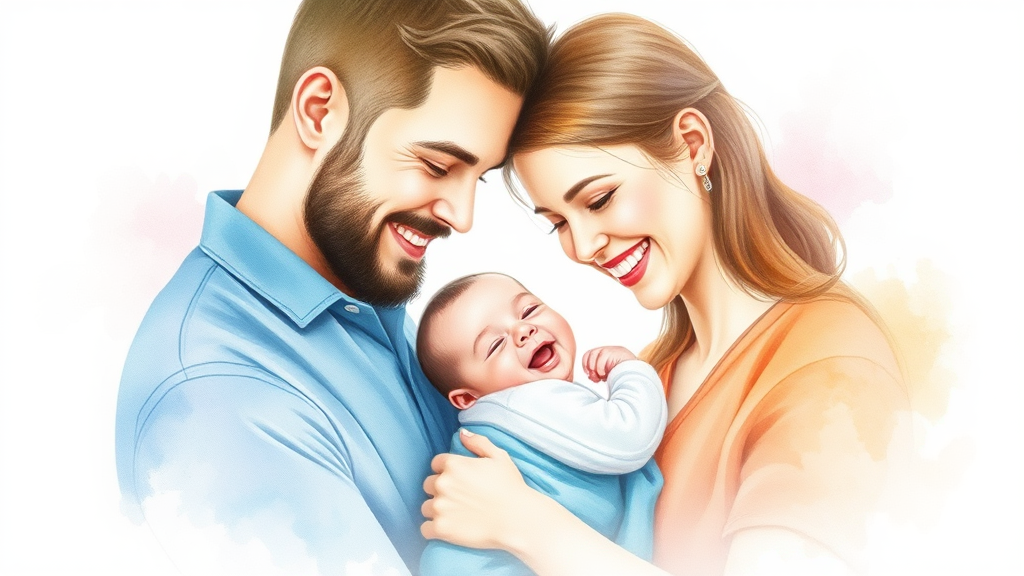 첫만남이용권 신청 안내 (watercolor 스타일)