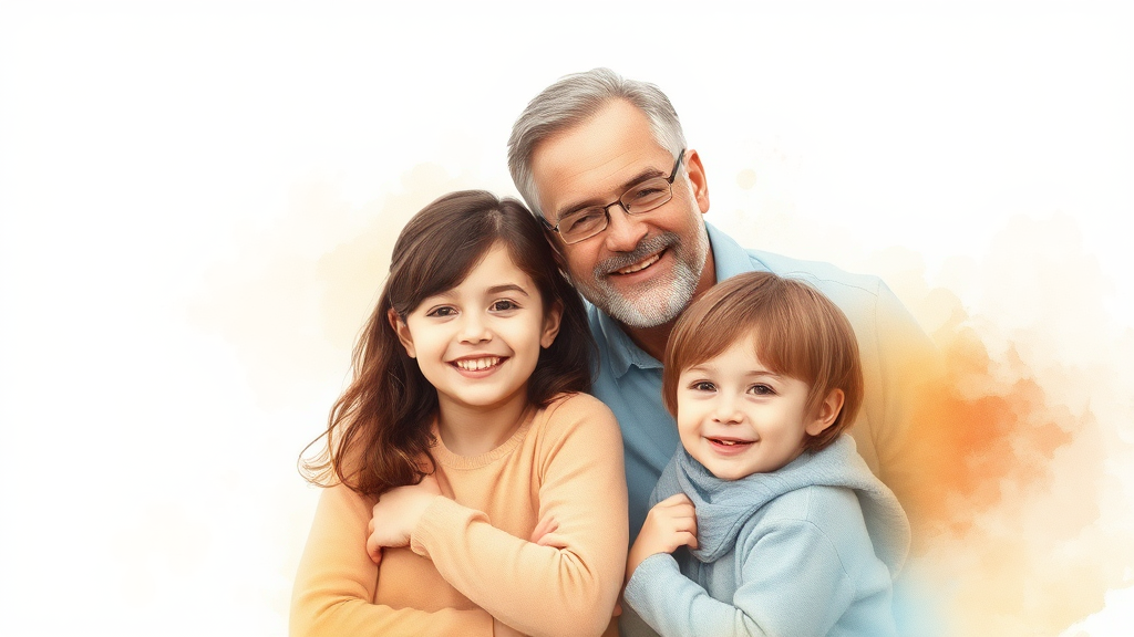 다자녀 혜택 신청 시 체크포인트 (watercolor 스타일)