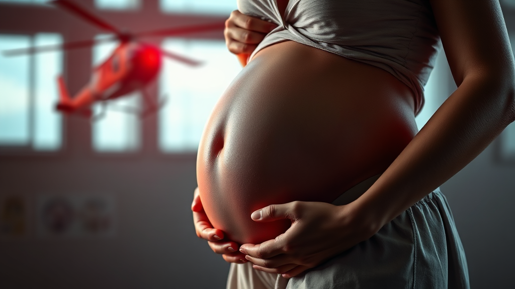 주요 고위험 임신 질환 (realistic 스타일)