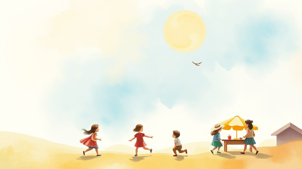 운영 시간 및 프로그램 (watercolor 스타일)