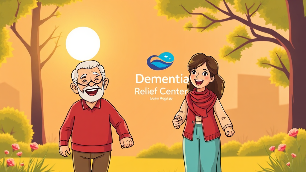 치매안심센터 위치 및 연락처 (cartoon 스타일)