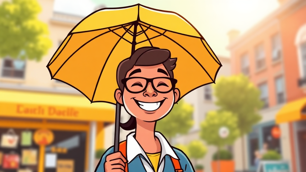 노란우산공제, 무엇일까요? (cartoon 스타일)