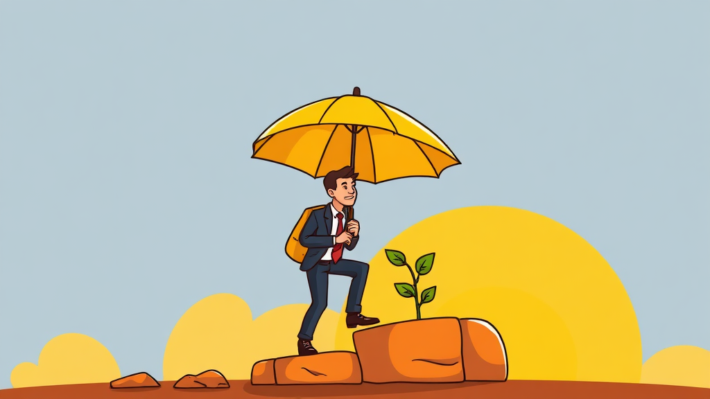 노란우산공제 활용 방안 (cartoon 스타일)