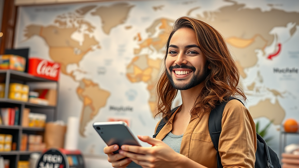 판로 개척 지원 사업 (realistic 스타일)