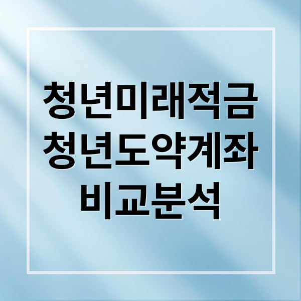 2026년 청년미래적금 vs 청년도약계좌: 완벽 비교 & 선택 가이드