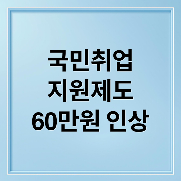 2026 국민취업지원제도 총정리: 구직촉진수당 60만원 인상! 신청 자격, 방법 완벽 가이드