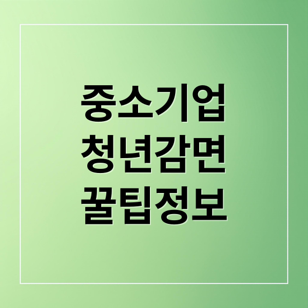 중소기업 청년 소득세 감면 A to Z: 대상, 신청, 경정청구 완벽 가이드