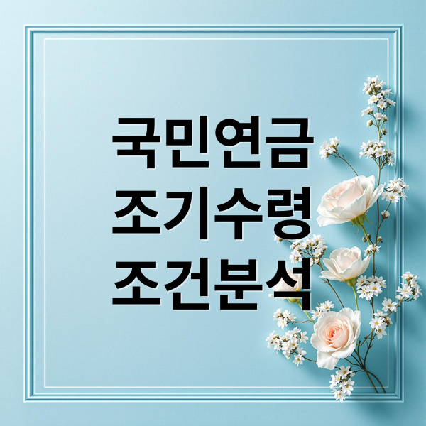 국민연금 조기수령 A to Z: 조건, 감액률, 손익분기점 완벽 분석