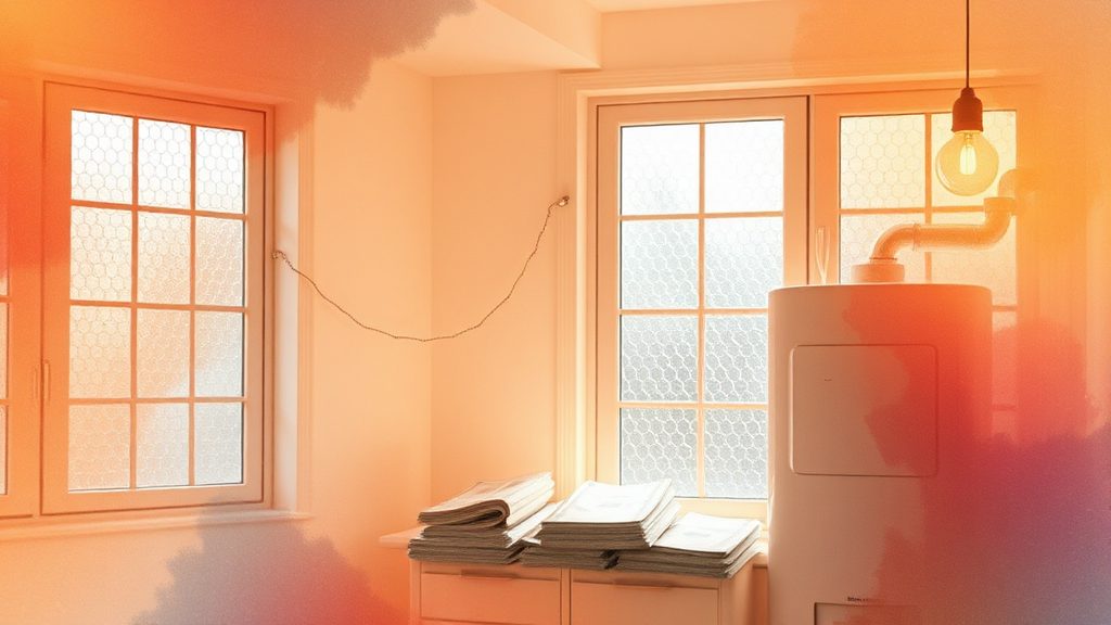 난방비 절약 꿀팁 대방출 (watercolor 스타일)