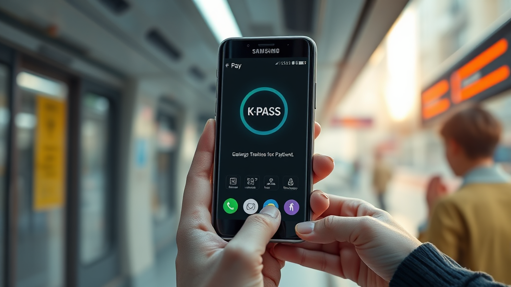 삼성페이 K-패스 등록 및 사용법 (realistic 스타일)
