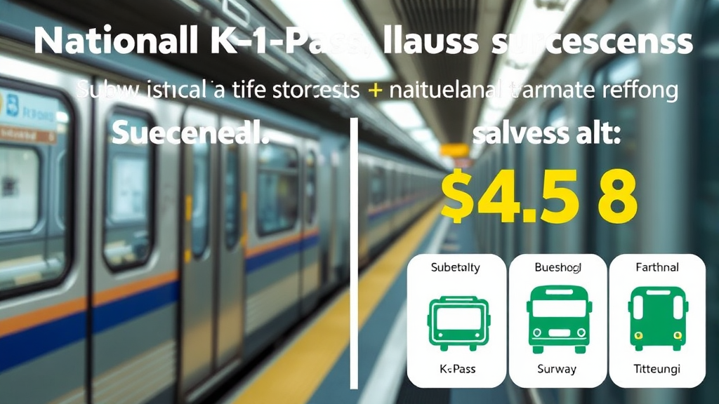 K-패스와 다른 교통카드 비교 (realistic 스타일)