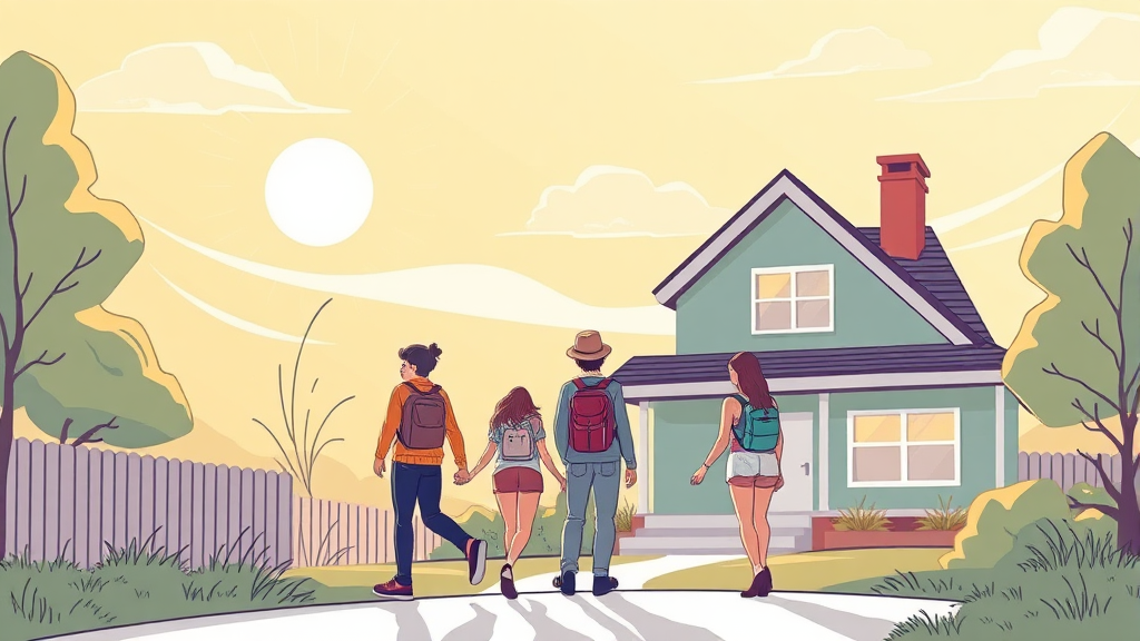 청년 가구 지원: 분리 지급 및 관련 규정 (illustration 스타일)