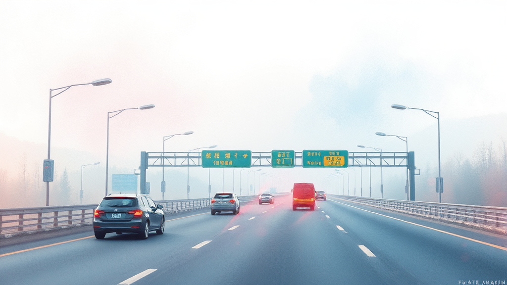 설 연휴 고속도로 통행료 면제 이용 방법 (watercolor 스타일)