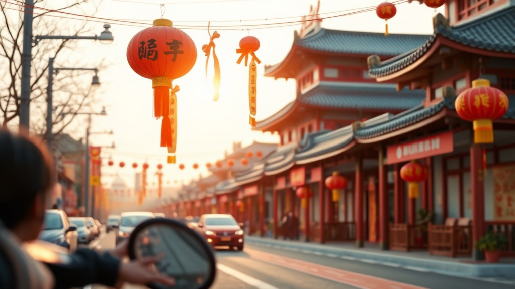 설 연휴 운전 시 유의사항 및 추가 혜택 (realistic 스타일)