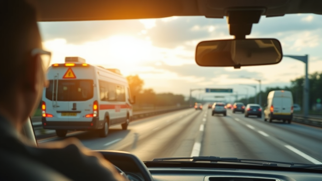 설 연휴, 고속도로에서 아프다면? 임시 의료 시설 활용법 (realistic 스타일)