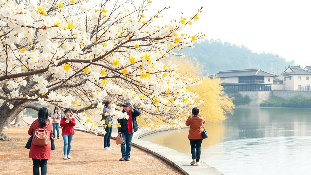 봄의 시작, 매화와 산수유의 향연 (watercolor 스타일)