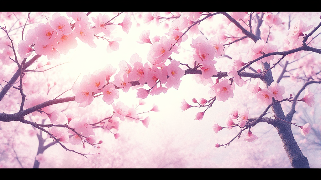 봄꽃 개화 시기 예측과 기후 변화 (watercolor 스타일)