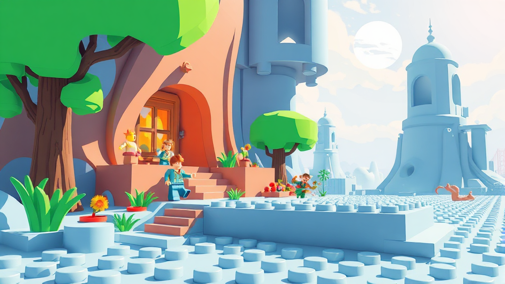 나만의 로블록스 게임 만들기: 창작 도구와 기능 활용법 (illustration 스타일)