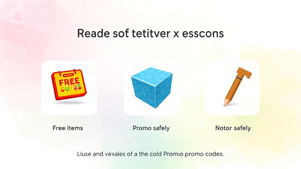 로블록스 프로모코드와 무료 아이템: 안전하게 얻는 방법 (watercolor 스타일)