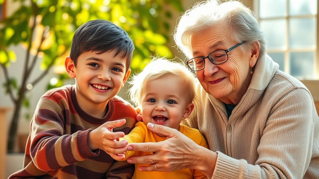 분야별 맞춤형 지원금: 청년, 육아, 어르신 (realistic 스타일)