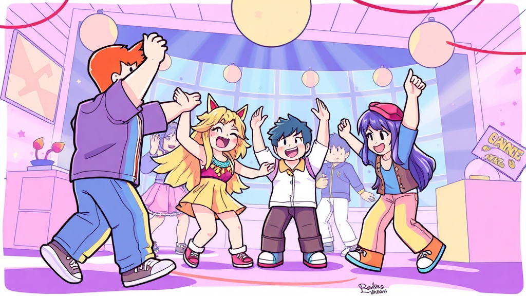 로블록스 필수 기능 및 설정 가이드 (illustration 스타일)