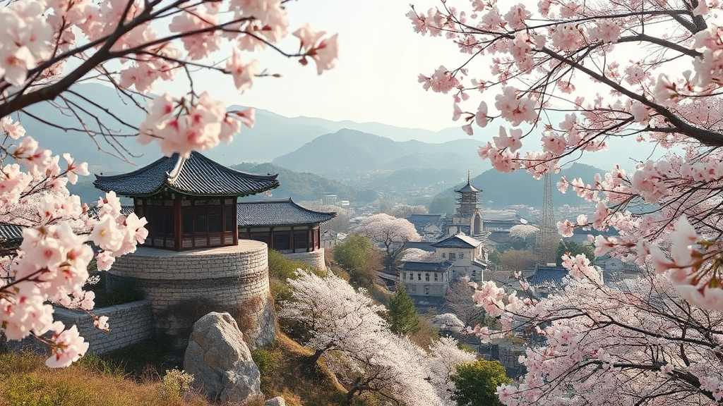 3월 봄꽃 만개! 설레는 국내 여행지 추천 BEST 7 3 경주: 벚꽃과 함께하는 역사 여행 (realistic 스타일)