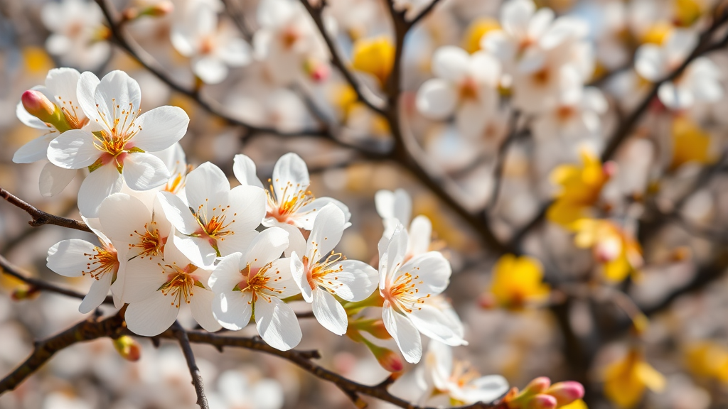 3월의 꽃 축제 명소 (realistic 스타일)