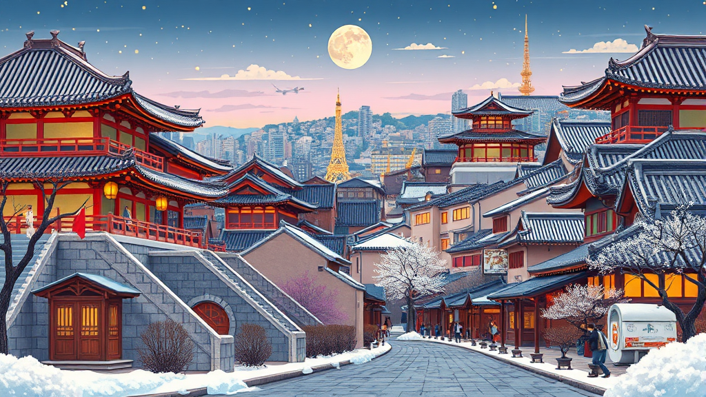 서울 3월 여행, 이것만은 꼭 알고 가세요! (realistic 스타일)