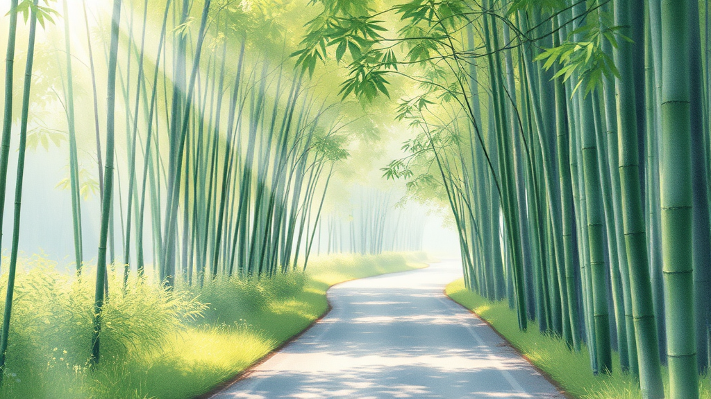 3월 전남 봄꽃 여행: 광양 매화부터 구례 산수유까지 6 담양의 매력, 메타세쿼이아길과 죽녹원 (watercolor 스타일)