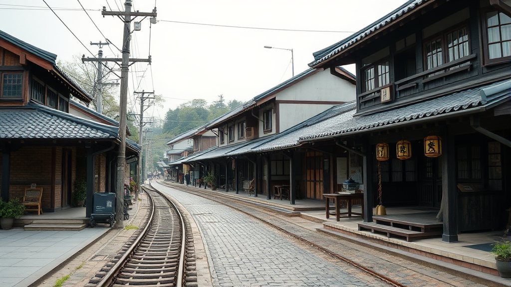 군산 근대역사거리: 시간 여행을 떠나는 발걸음 (realistic 스타일)