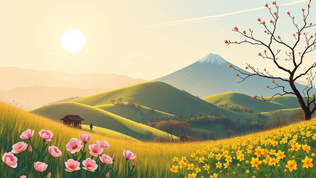 3월 제주, 봄의 시작을 알리는 여행지 (illustration 스타일)