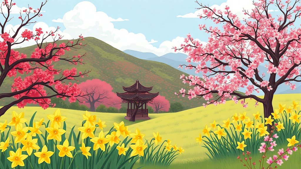 서울 근교 당일치기 여행지 (cartoon 스타일)