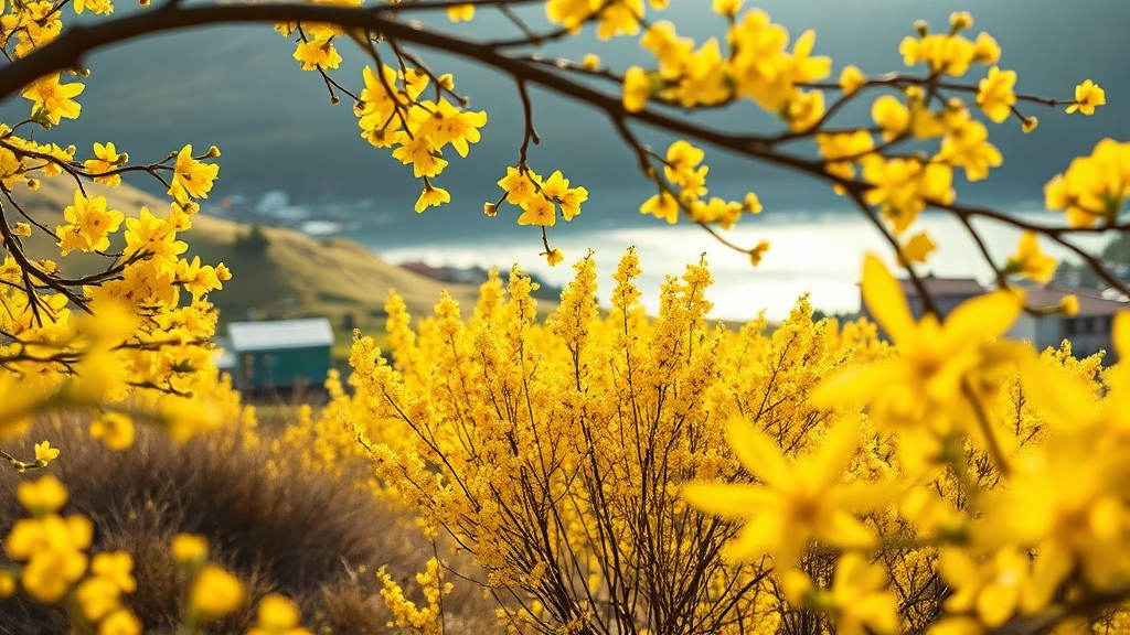 3월 경기도 봄꽃 축제: 벚꽃, 산수유, 진달래 명소 총정리 4 향긋한 봄의 전령, 산수유 마을 탐방 (realistic 스타일)