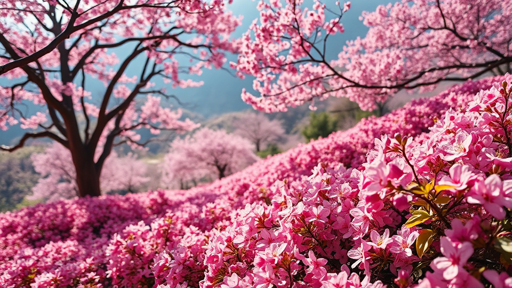 3월 경기도 봄꽃 축제: 벚꽃, 산수유, 진달래 명소 총정리 5 진달래와 함께하는 봄맞이 축제 (realistic 스타일)