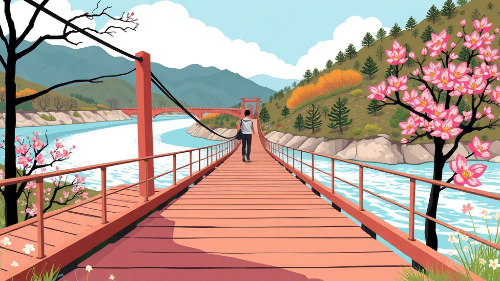 3월 강원도 여행, 잊지 못할 추억 만들기 (cartoon 스타일)