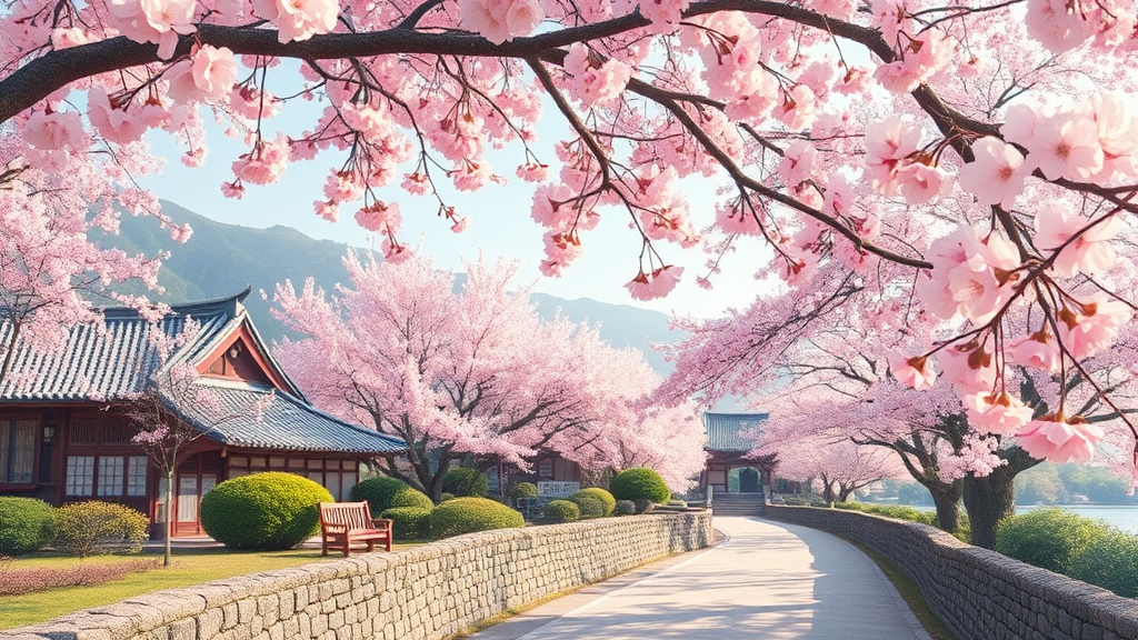 나만의 벚꽃 여행지 선택 기준: 여행 스타일별 추천 (realistic 스타일)