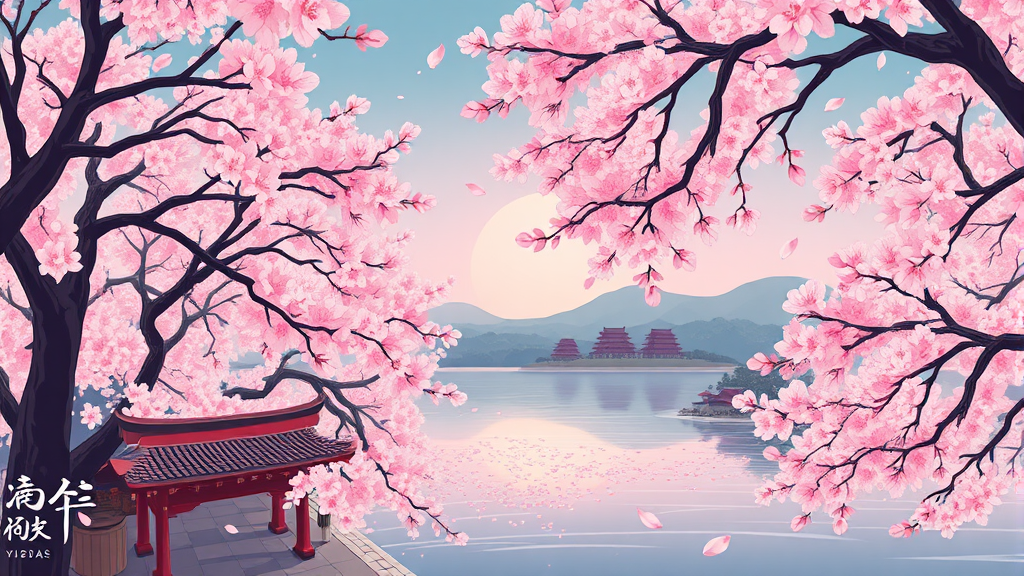 벚꽃 축제 정보: 놓치면 후회할 전국 축제 일정 (illustration 스타일)