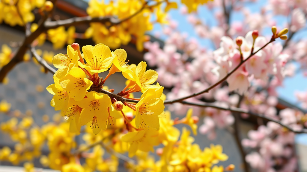 3월 전라북도 봄꽃 여행: 벚꽃부터 산수유까지 명소 총정리 6 2024년 전라북도 봄꽃 개화 시기 및 축제 일정 총정리 (realistic 스타일)