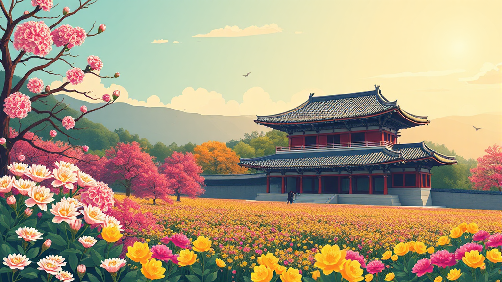 나만의 봄 여행 계획 세우기: 테마별 추천 코스 (illustration 스타일)