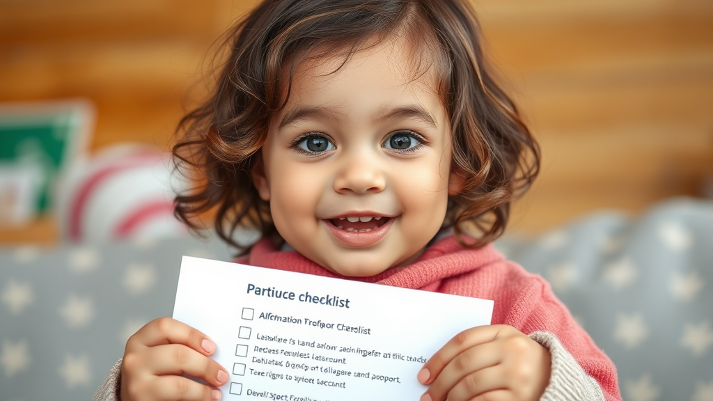 아동수당 신청 전 반드시 확인해야 할 체크리스트 (realistic 스타일)