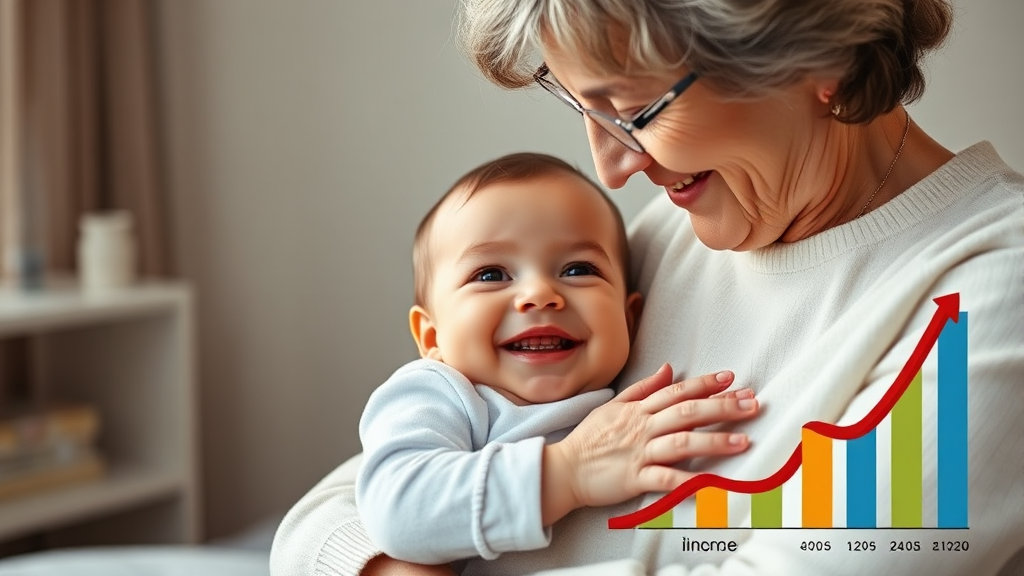 영아수당 신청 조건과 소득 기준 (realistic 스타일)