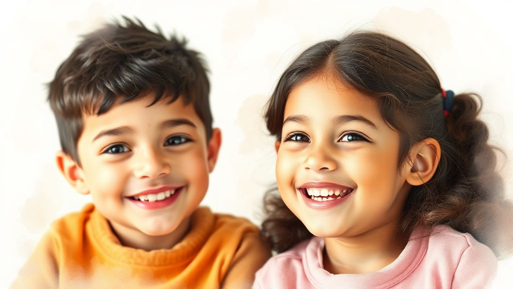 전국 공통 다자녀 지원 제도 알아보기 (watercolor 스타일)