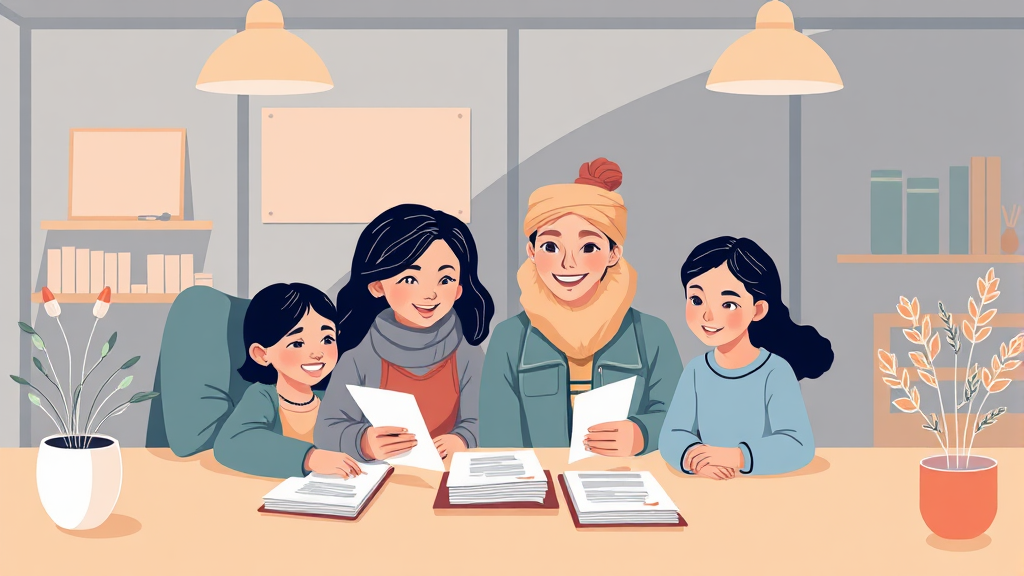 다자녀 혜택 신청 방법 및 필요 서류 (illustration 스타일)