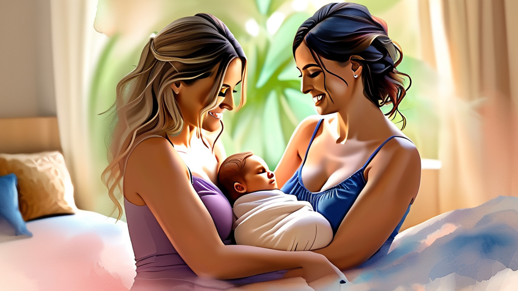 출산 후 꼭 챙겨야 할 지원 제도 (watercolor 스타일)