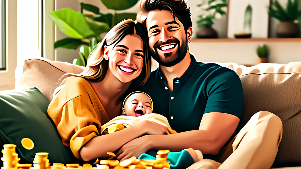 주거 및 생활 지원: 신생아 특례 대출, 전기세 감면 혜택 (illustration 스타일)