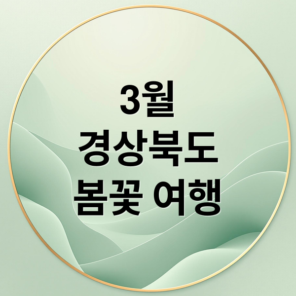 3월 경상북도 봄꽃 축제부터 숨은 명소까지 완벽 가이드