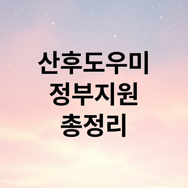 산후도우미 정부지원 완벽 총정리: 신청부터 꿀팁까지