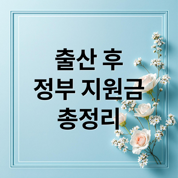 출산 후 혜택 총정리: 첫만남이용권부터 육아휴직까지 정부 지원금 신청 가이드