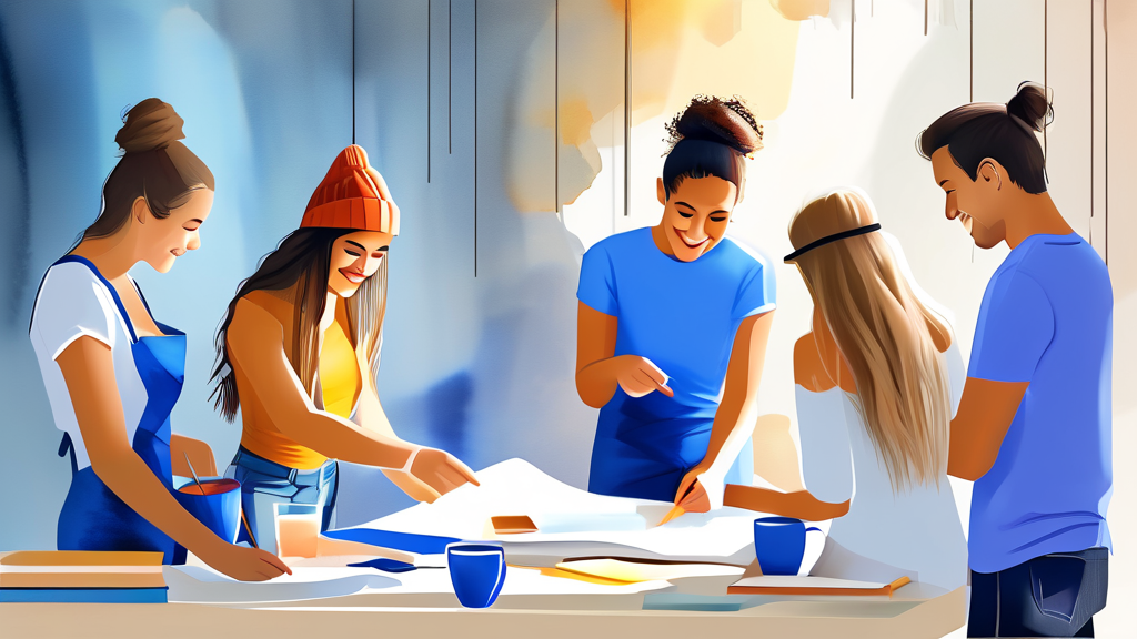 취업 지원 프로그램 활용 팁과 성공 전략 (watercolor 스타일)