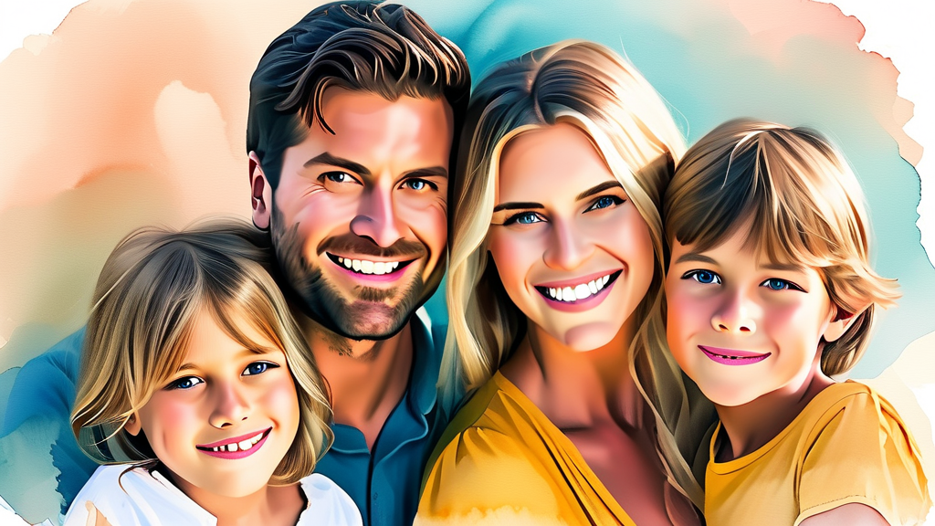 누가 받을 수 있나요? 자녀장려금 대상 조건 (watercolor 스타일)